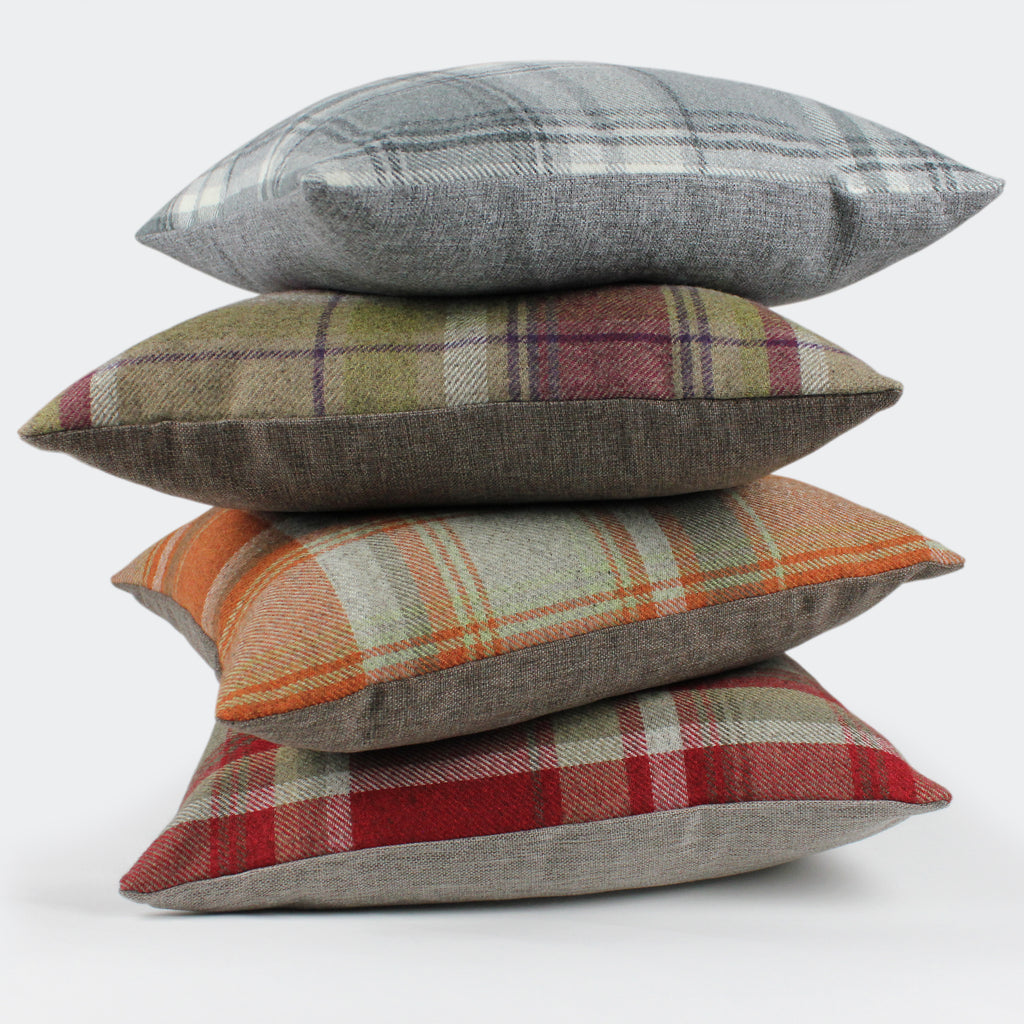 Heritage-Albany Purple and Green Double sided Cushion