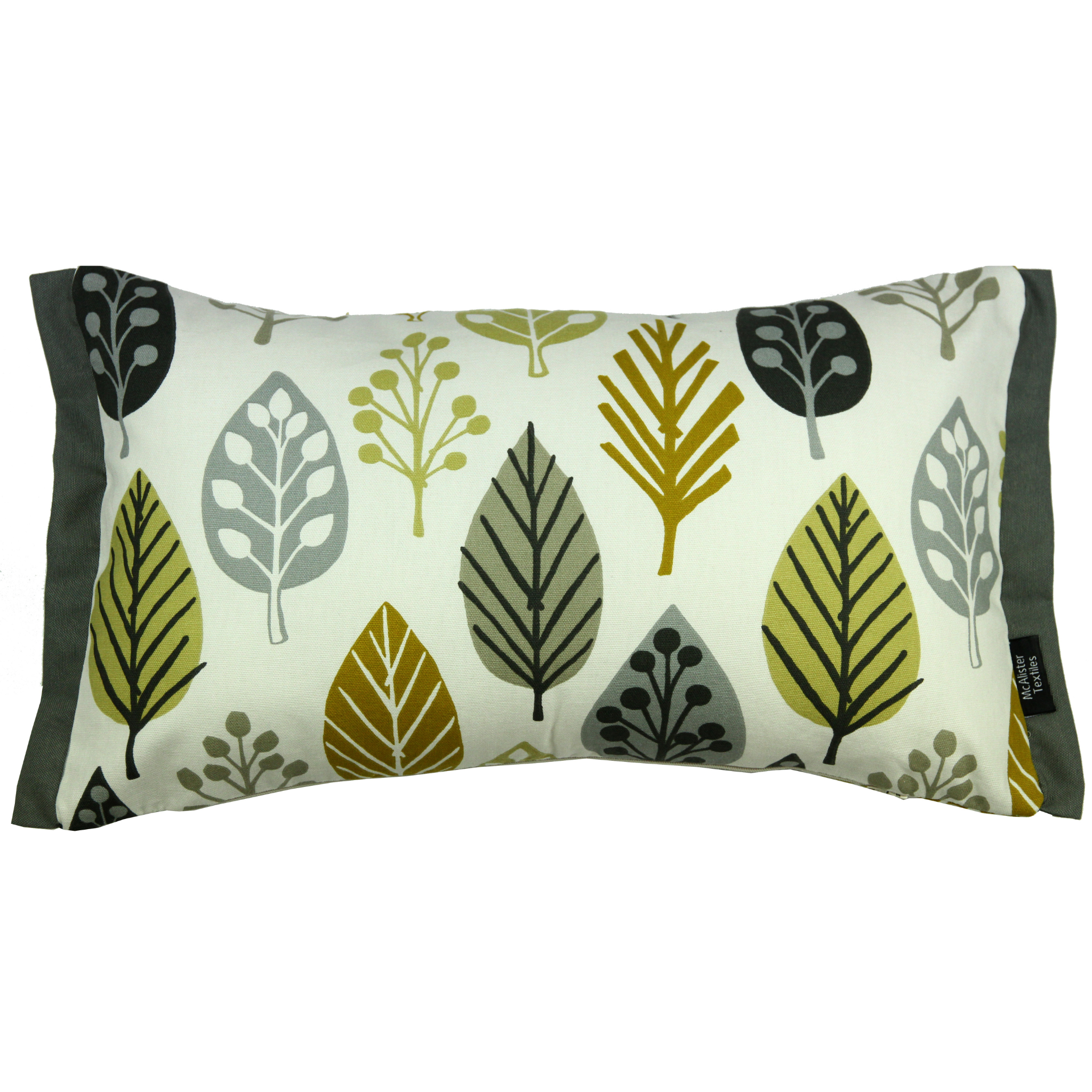 Magda Cotton Print Ochre Yellow Pillow