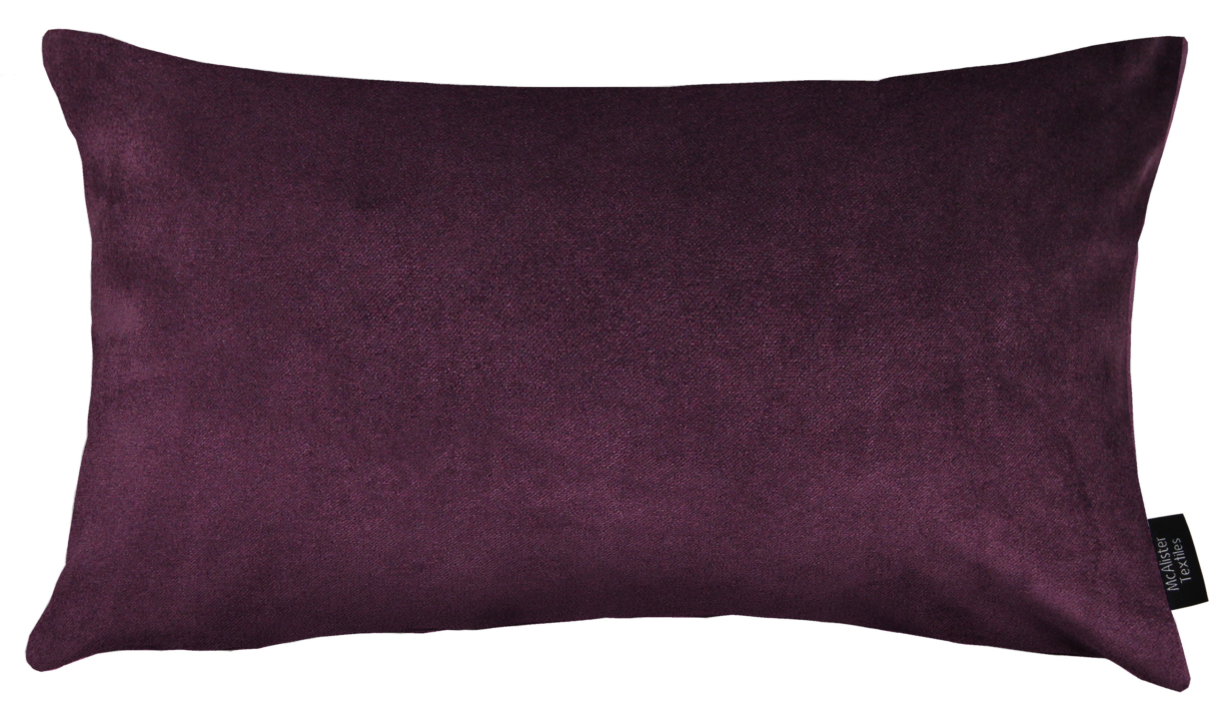 Matt  Aubergine Purple Velvet Modern Look Plain Cushion