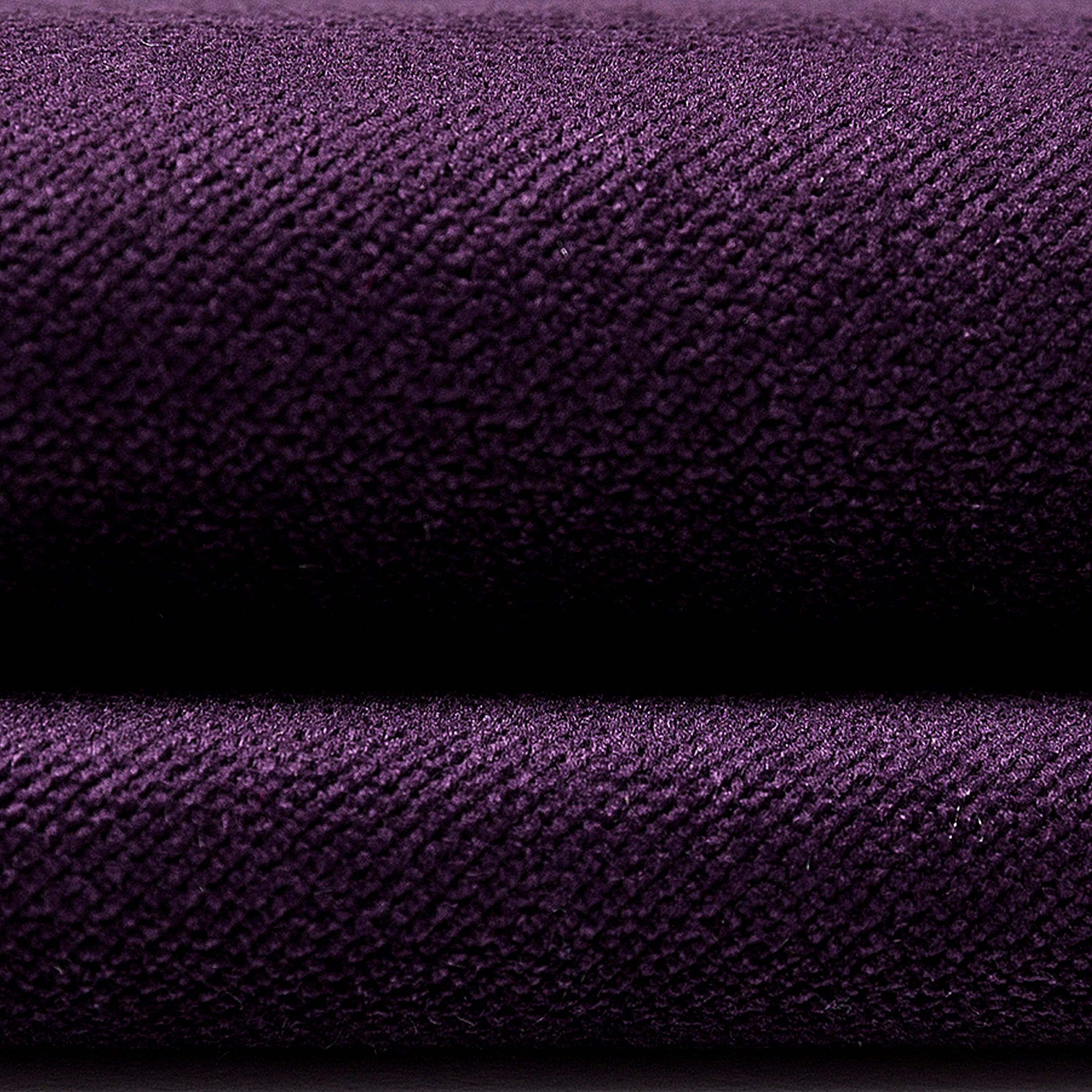 Matt  Aubergine Purple Velvet Modern Look Plain Cushion