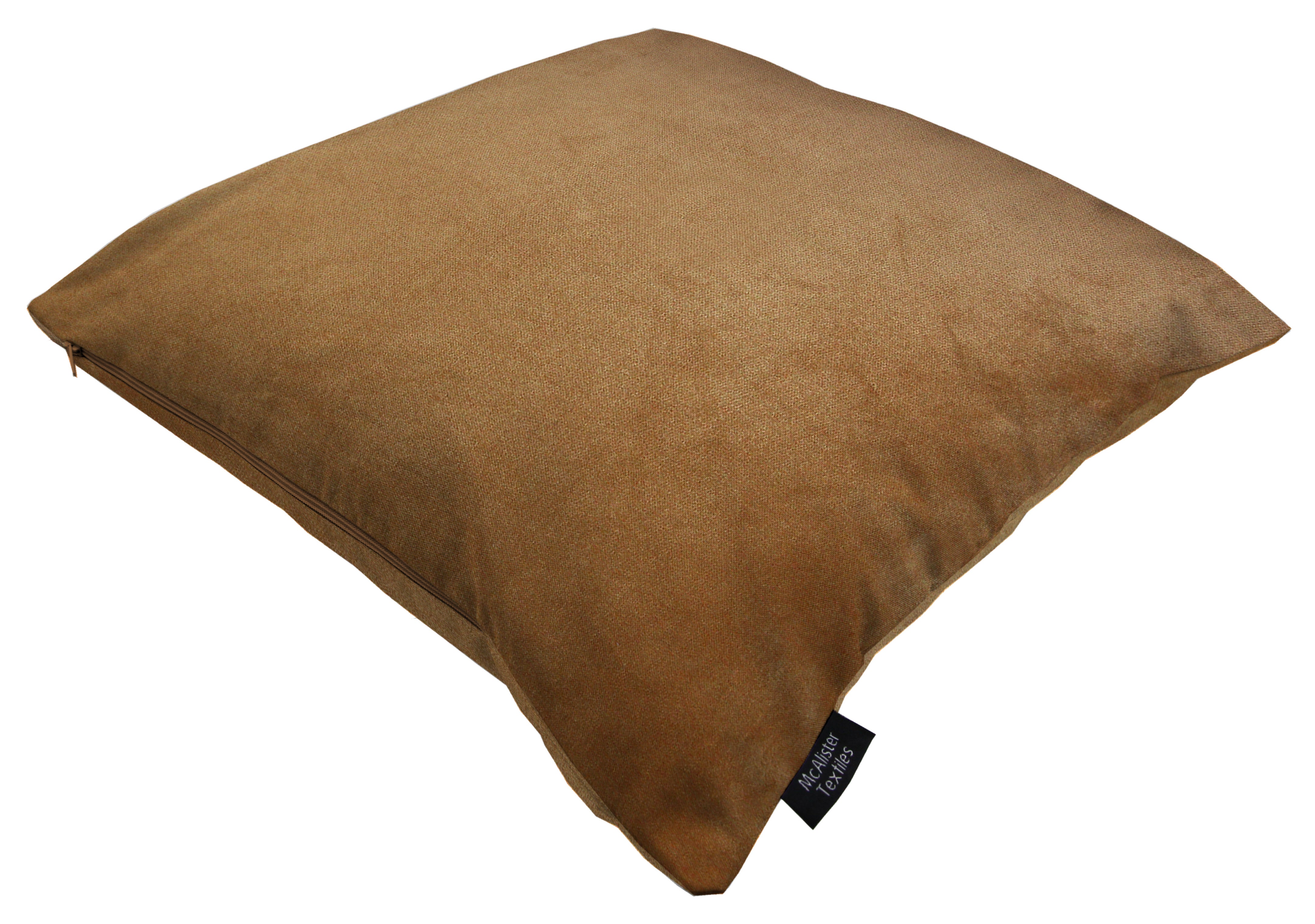 Matt Caramel Velvet Modern Look Plain Cushion