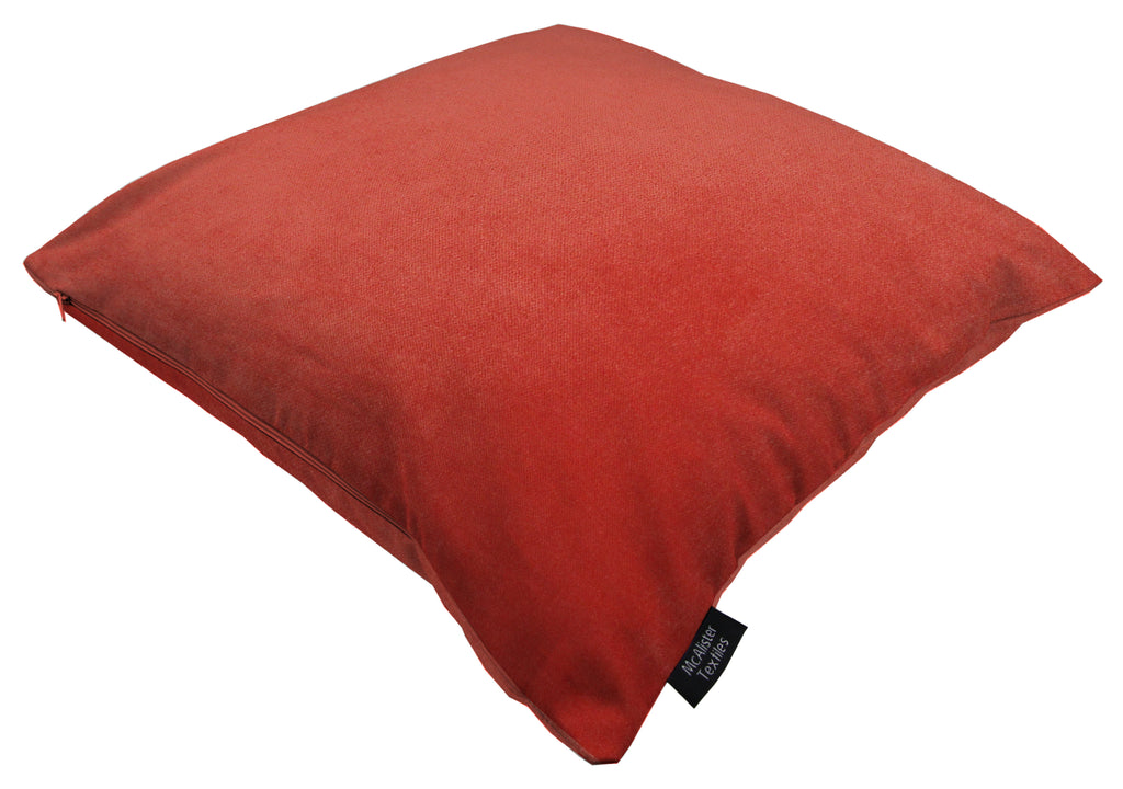 Matt Coral Pink Velvet Modern Look Plain Cushion