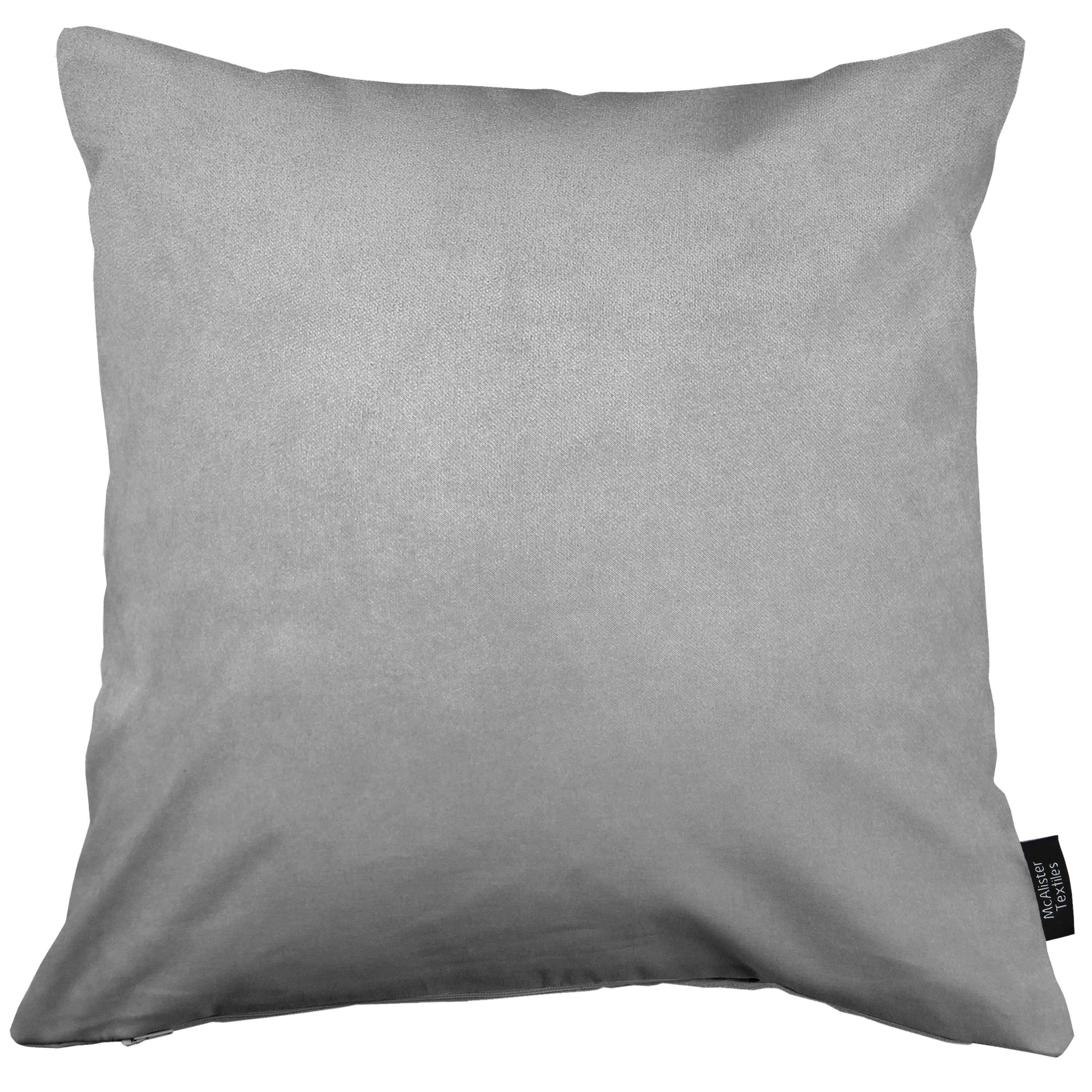 Matt Dove Grey Velvet Modern Look Plain Cushion