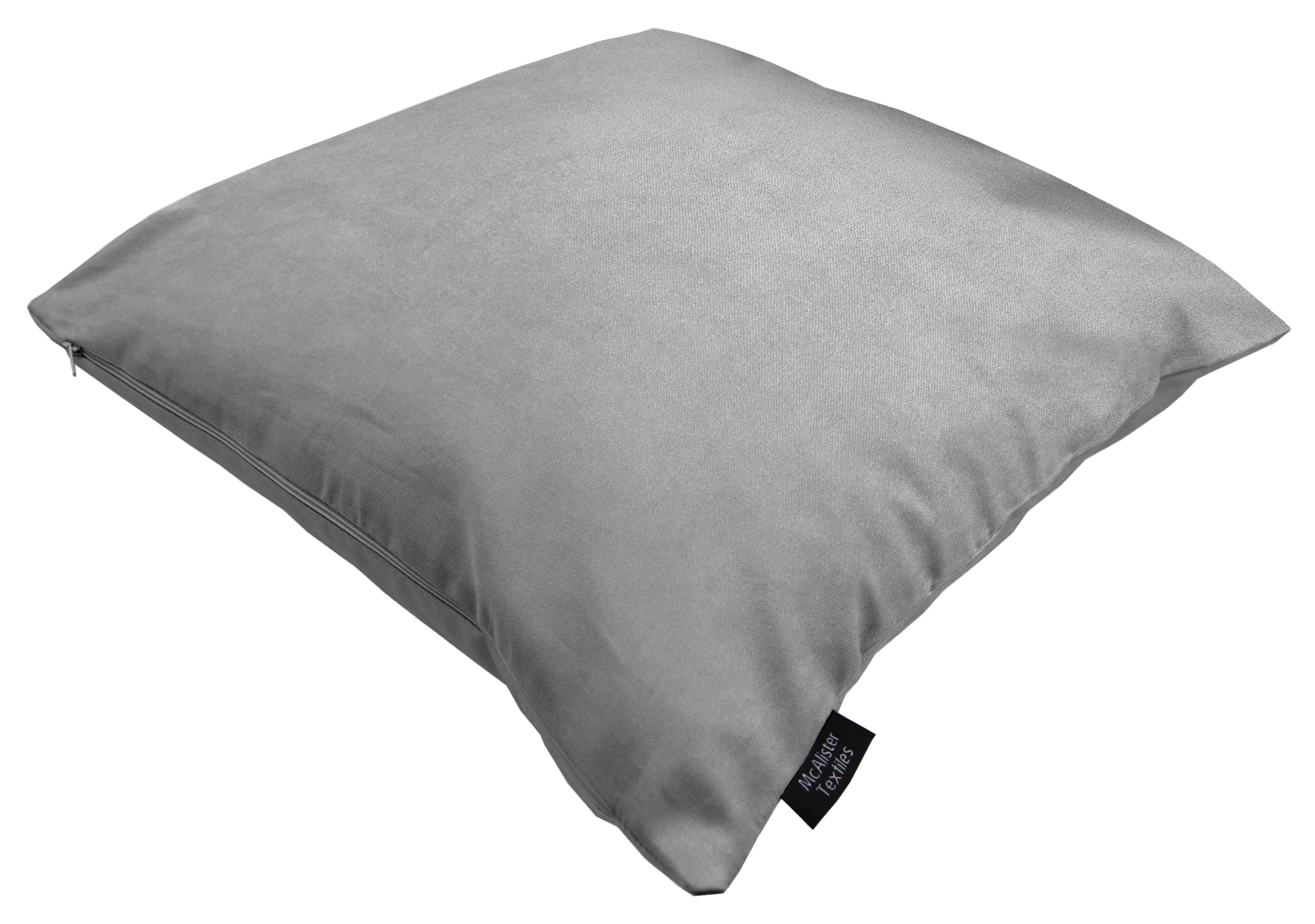 Matt Dove Grey Velvet Modern Look Plain Cushion