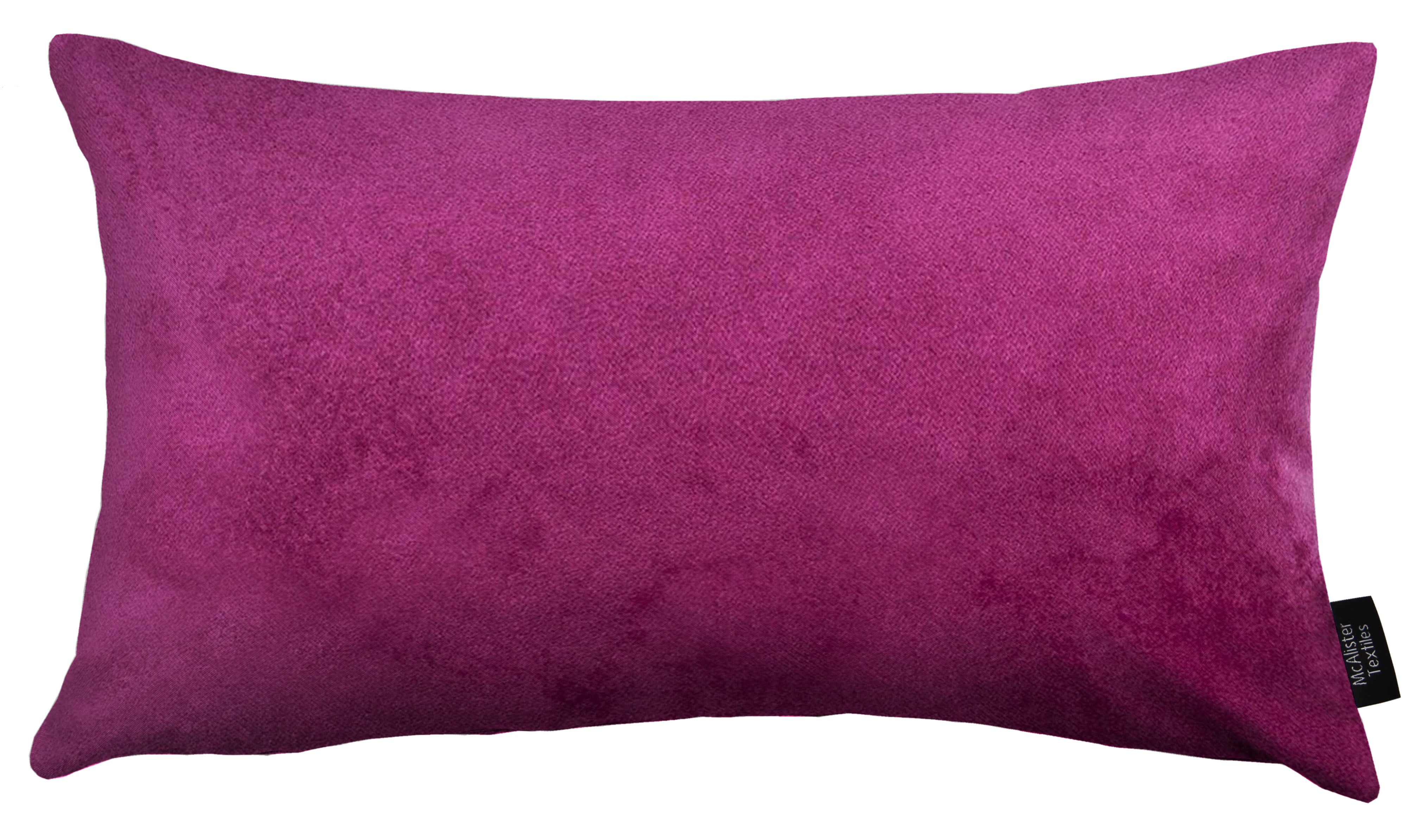 Matt Fuchsia Velvet Modern Look Plain Cushion