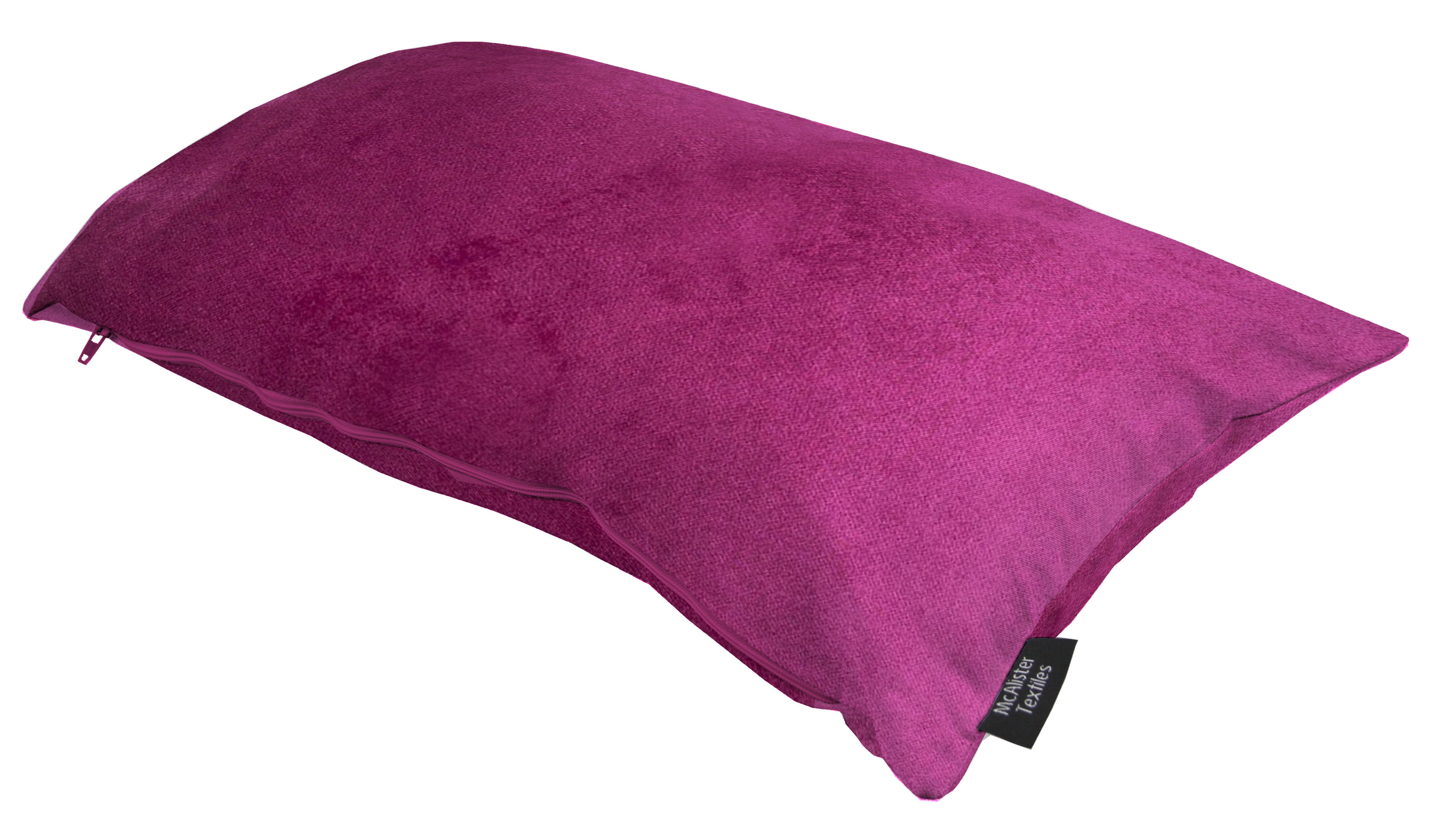 Matt Fuchsia Velvet Modern Look Plain Cushion