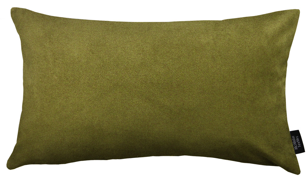 Matt Lime Green Velvet Modern Look Plain Cushion