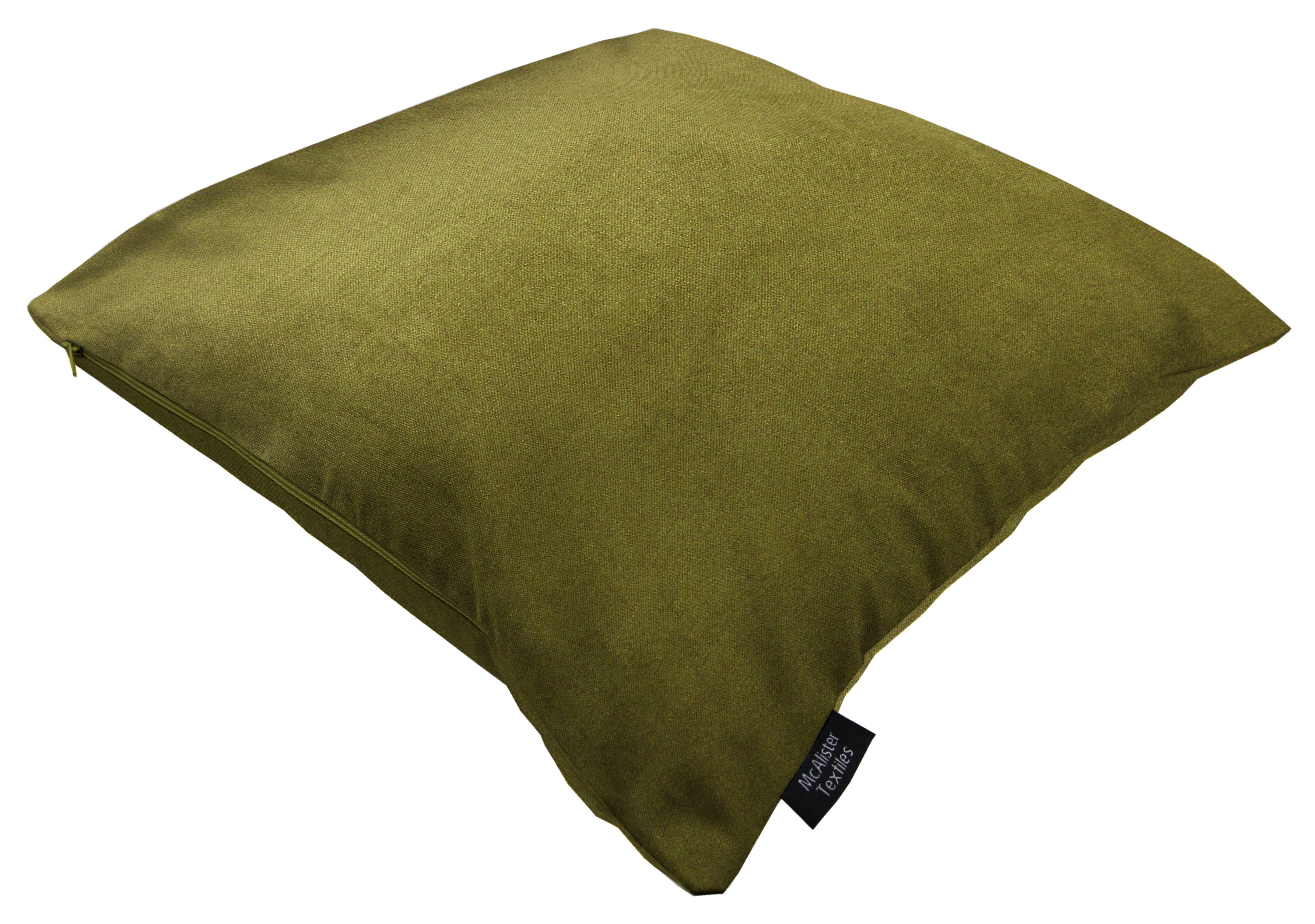 Matt Lime Green Velvet Modern Look Plain Cushion