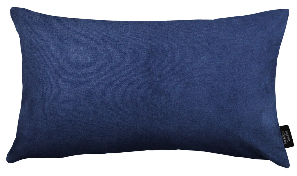 Matt Navy Blue Velvet Modern Look Plain Cushion