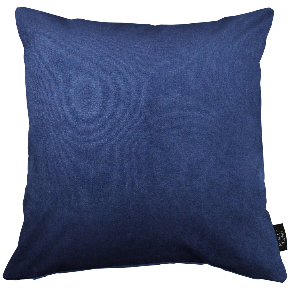 Matt Navy Blue Velvet Modern Look Plain Cushion