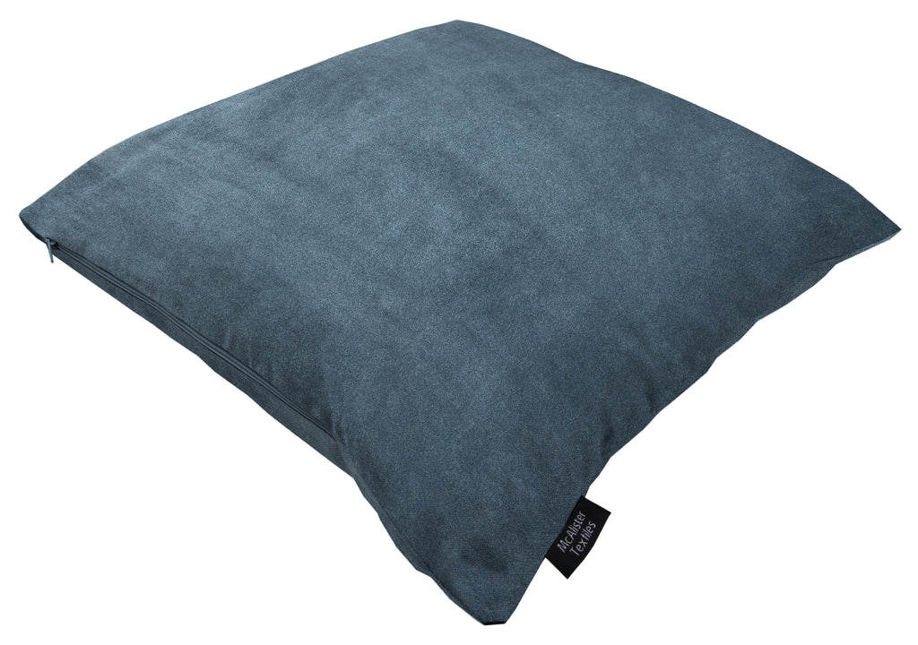 Matt Petrol Blue Velvet Modern Look Plain Cushion