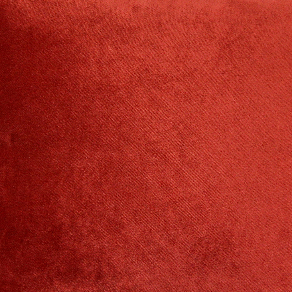 Matt Rust Red Velvet Modern Look Plain Cushion