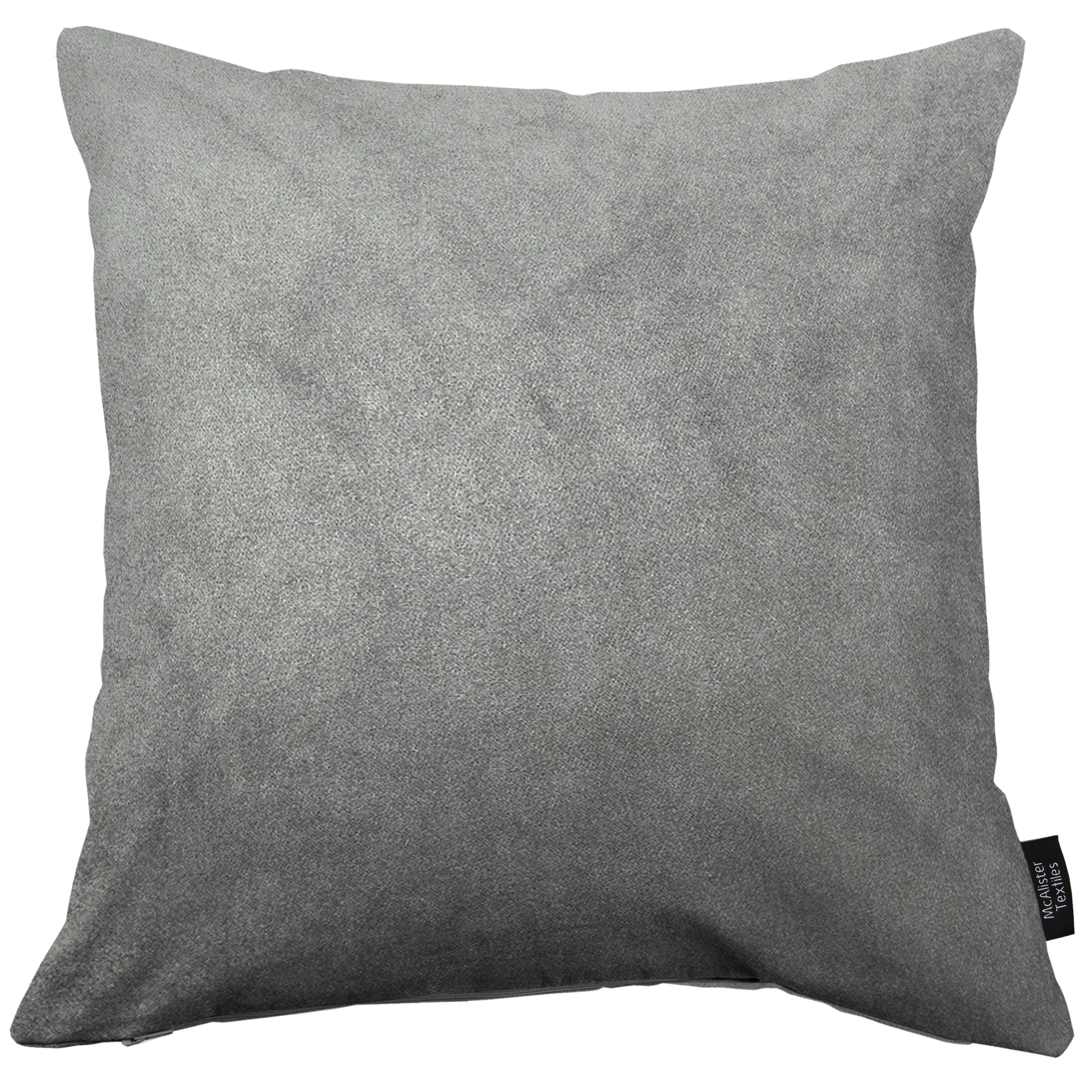 Matt Silver Grey Velvet Modern Look Plain Cushion