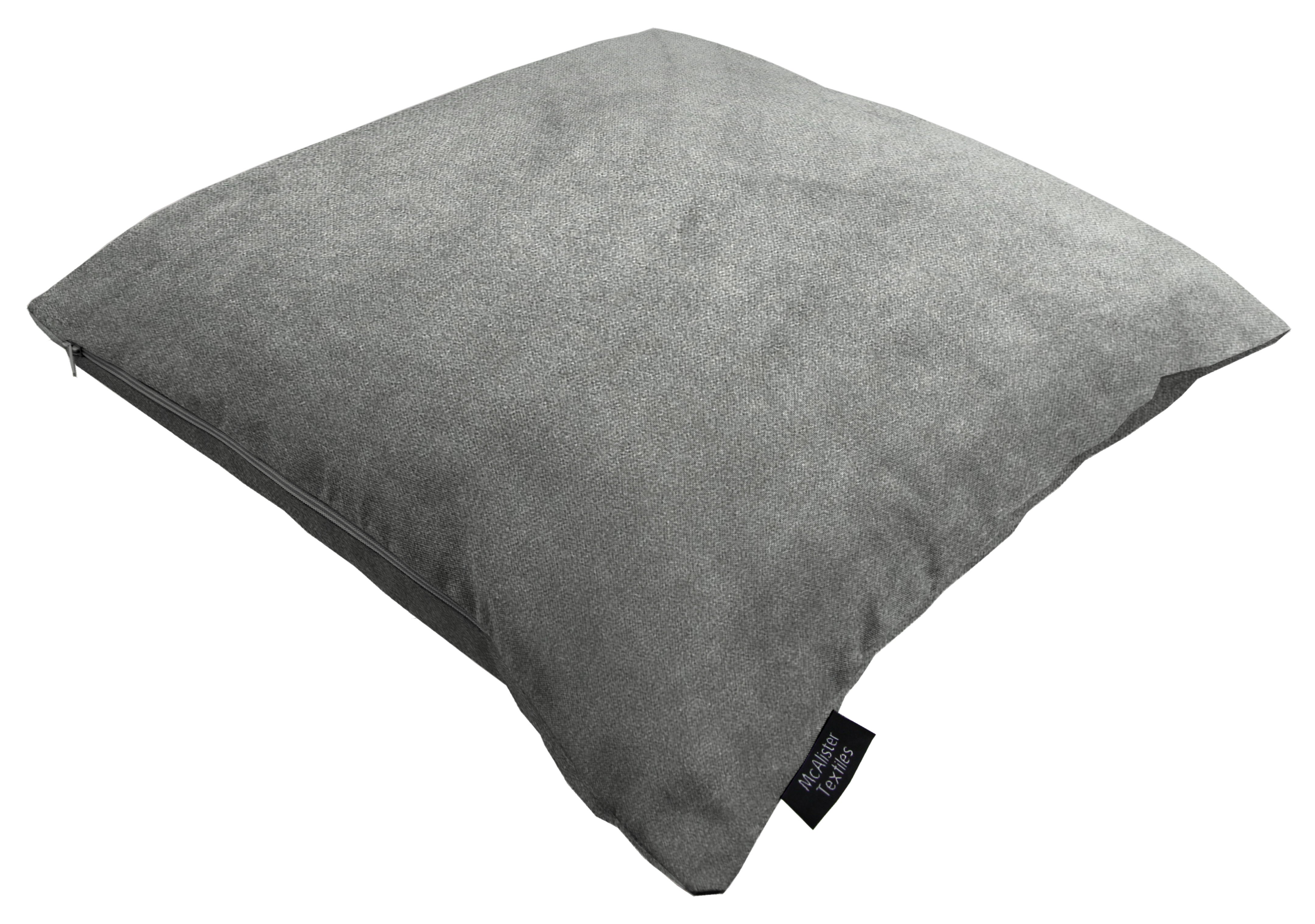 Matt Silver Grey Velvet Modern Look Plain Cushion