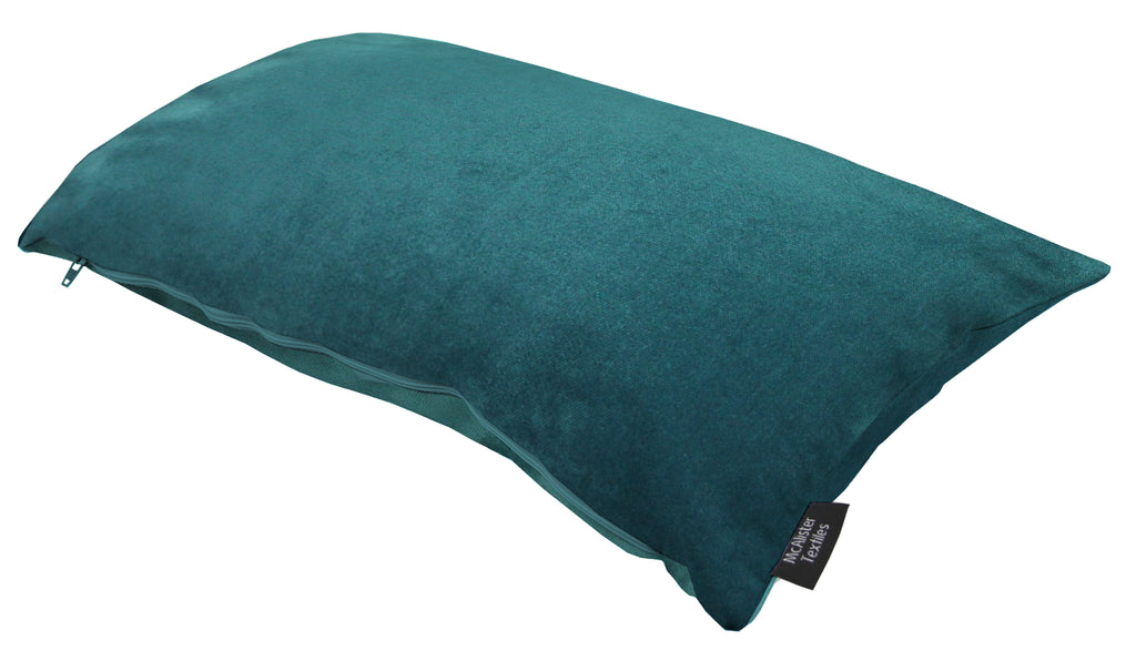 Matt Teal Velvet Modern Look Plain Cushion