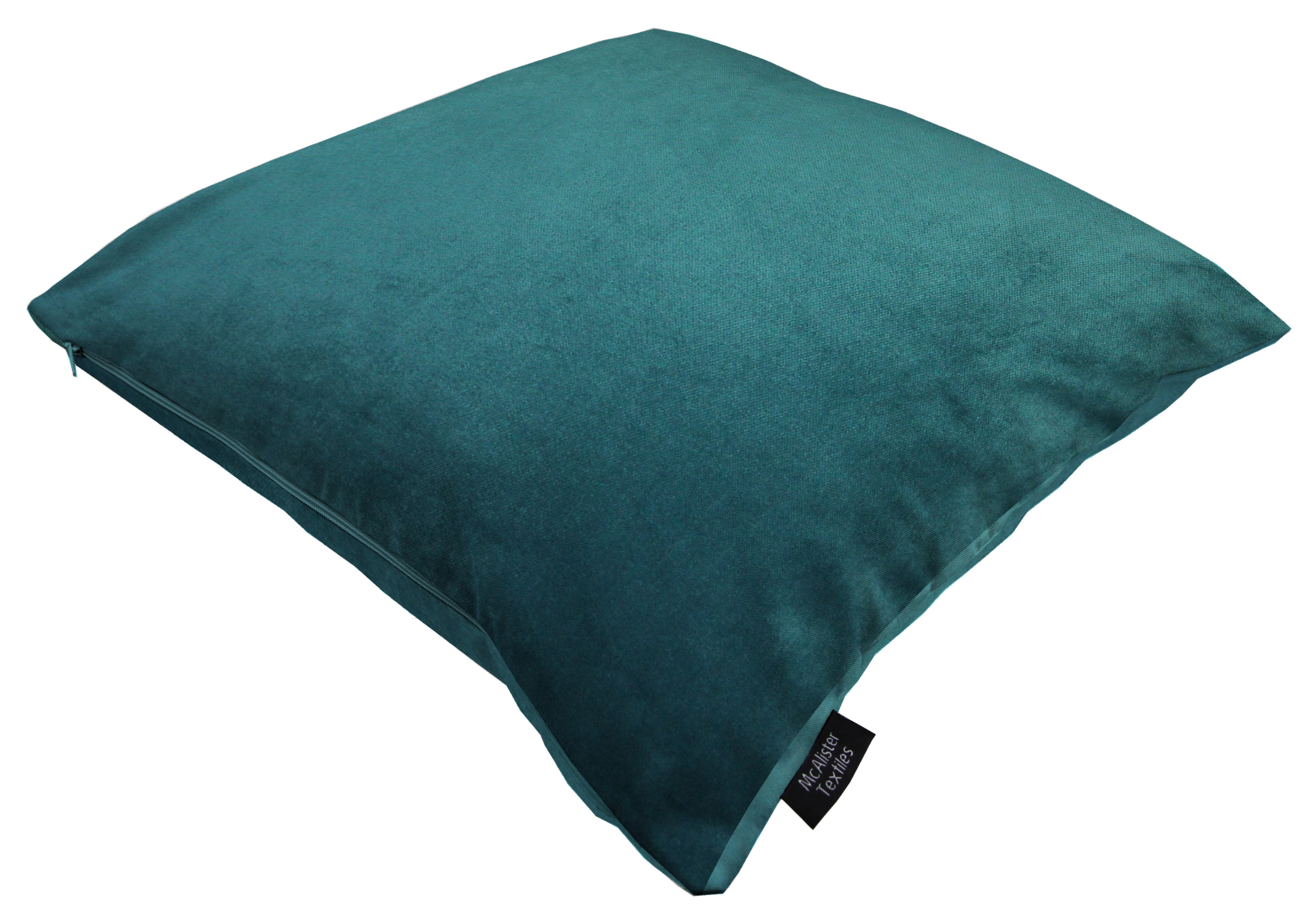 Matt Teal Velvet Modern Look Plain Cushion