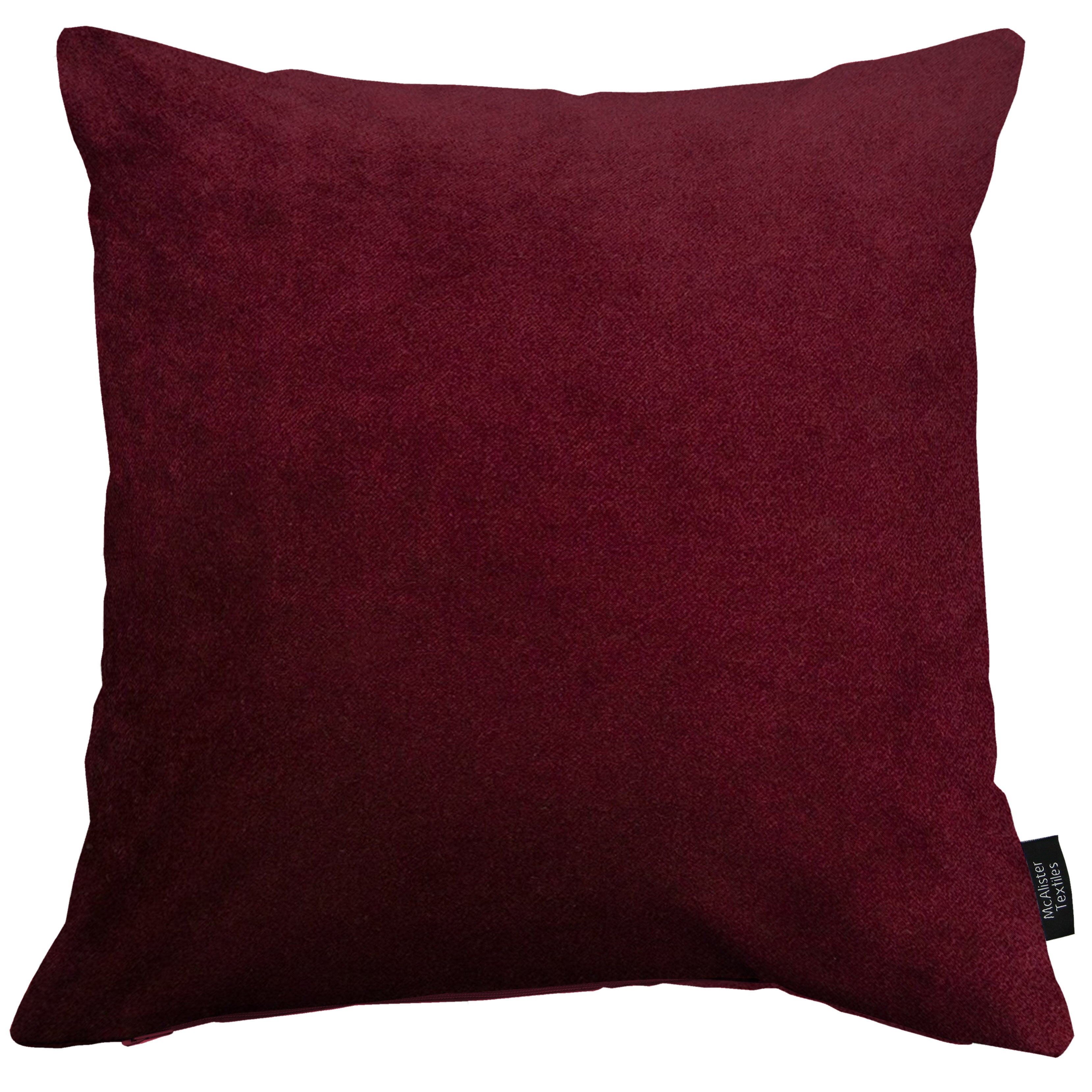 Matt Wine Red Velvet Modern Look Plain Cushion