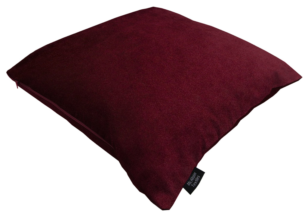 Matt Wine Red Velvet Modern Look Plain Cushion