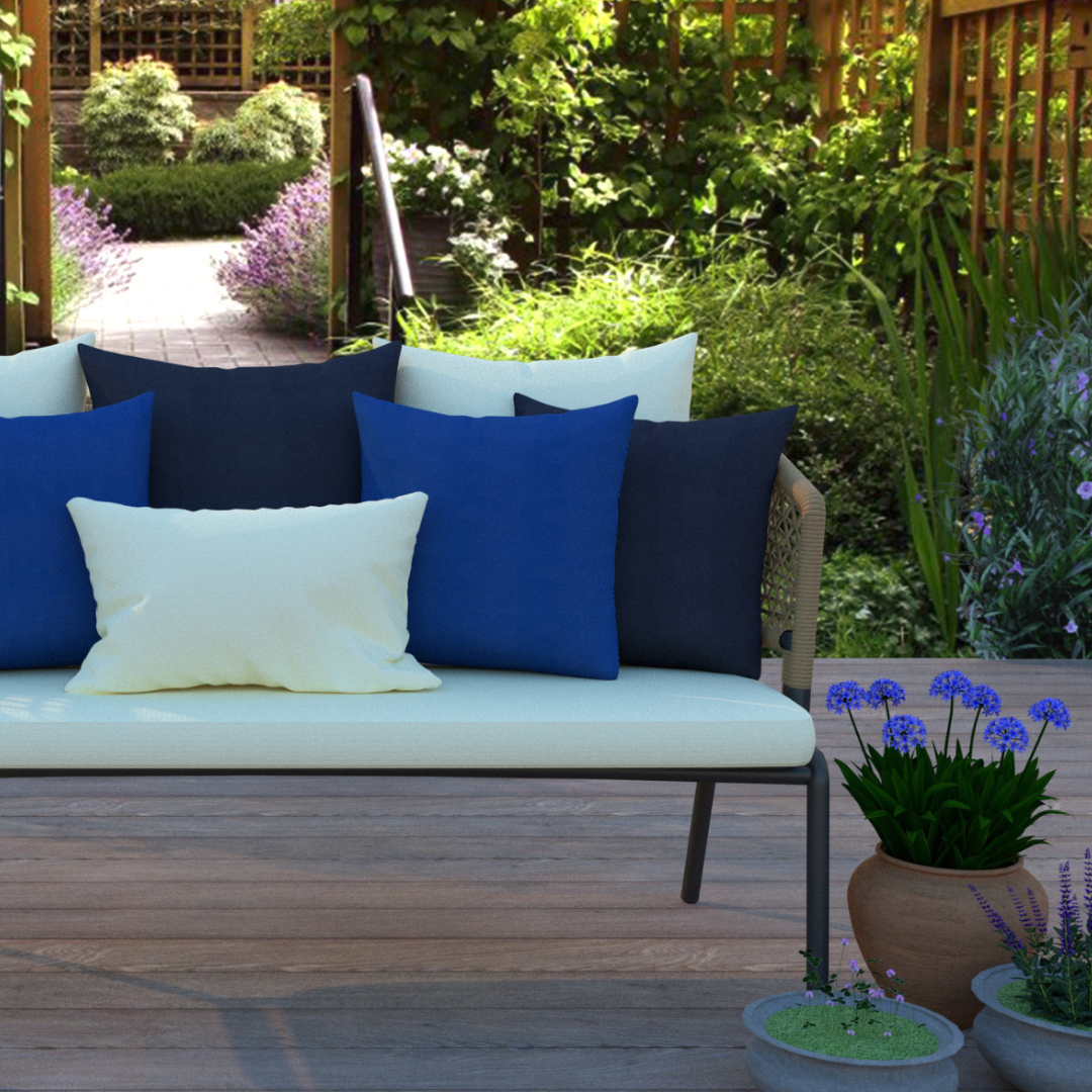 Sorrento Cobalt Blue Outdoor Pillows