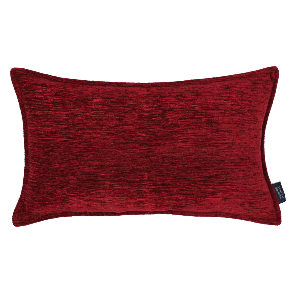 Plain Chenille Red Pillow