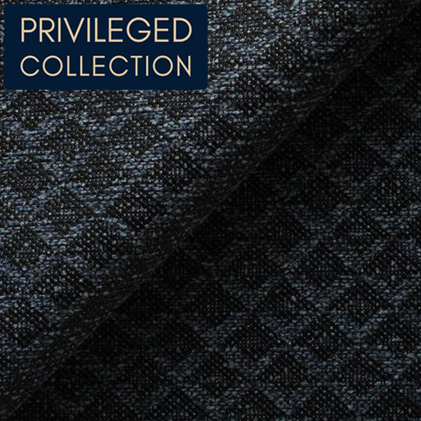 Polo Navy Blue Woven Geometric Fabric