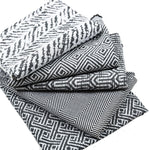 Load image into Gallery viewer, McAlister Textiles Herringbone Twill Black + White Roman Blind Roman Blinds 
