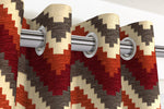 Load image into Gallery viewer, Navajo Red + Burnt Orange Striped Curtains
