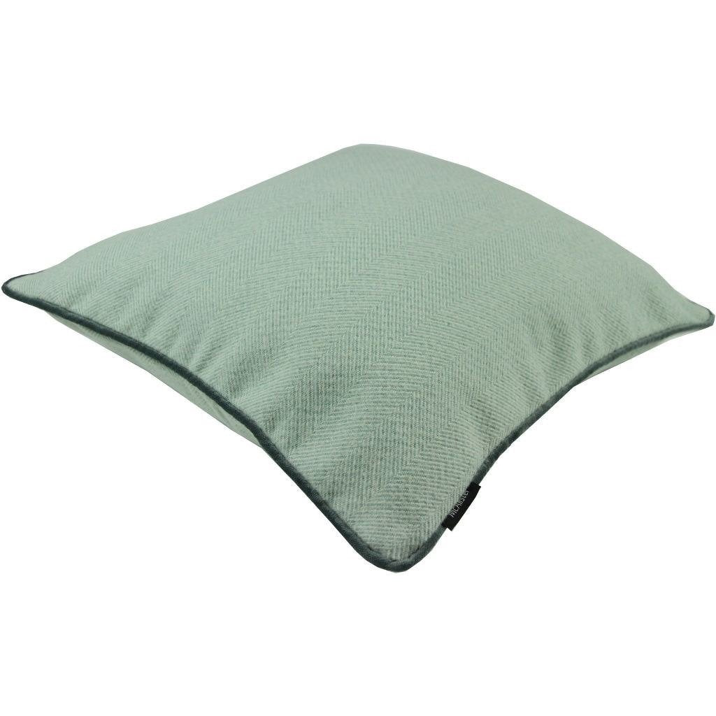 McAlister Textiles Herringbone Boutique Duck Egg Blue Cushion Cushions and Covers 