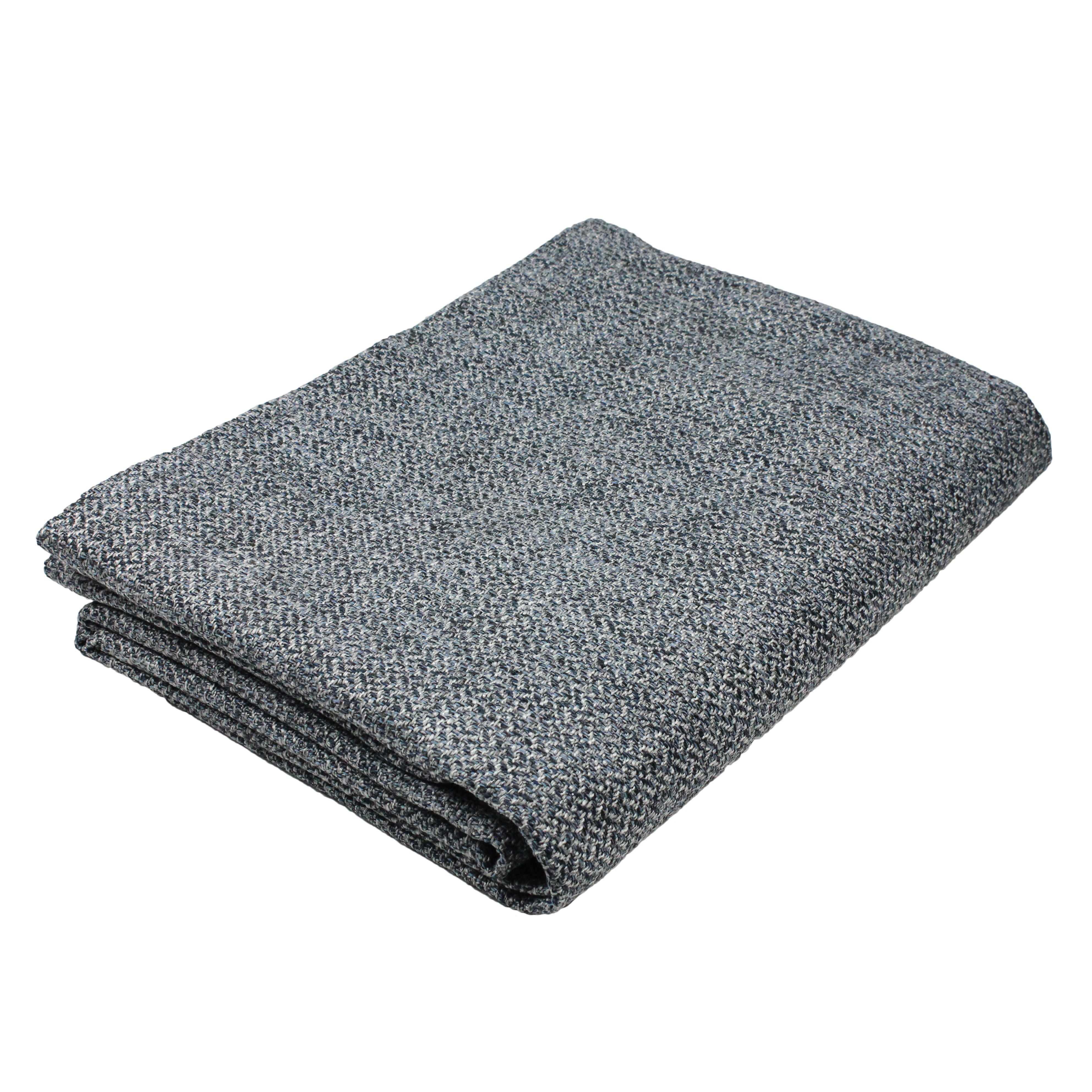 McAlister Textiles Harris Tweed Throws and Runners - Blue & Grey Throws and Runners Bed Runner (50cm x 240cm) 