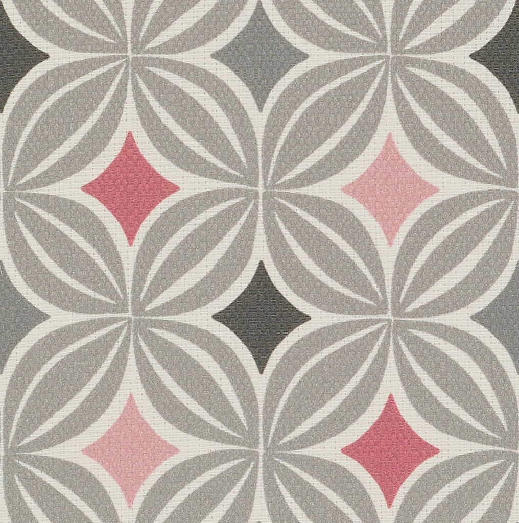 McAlister Textiles Laila Blush Pink and Grey FR Curtains Tailored Curtains 
