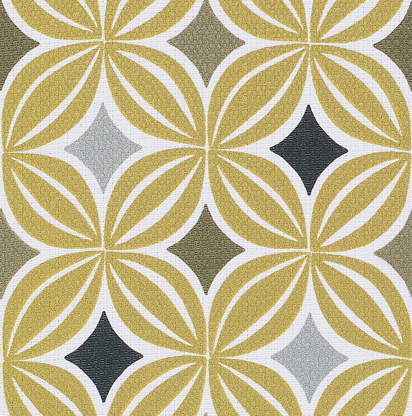 McAlister Textiles Laila Ochre Yellow and Grey FR Curtains Tailored Curtains 