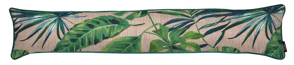 McAlister Textiles Palm Leaf New Printed Velvet Draught Excluder Draught Excluders 