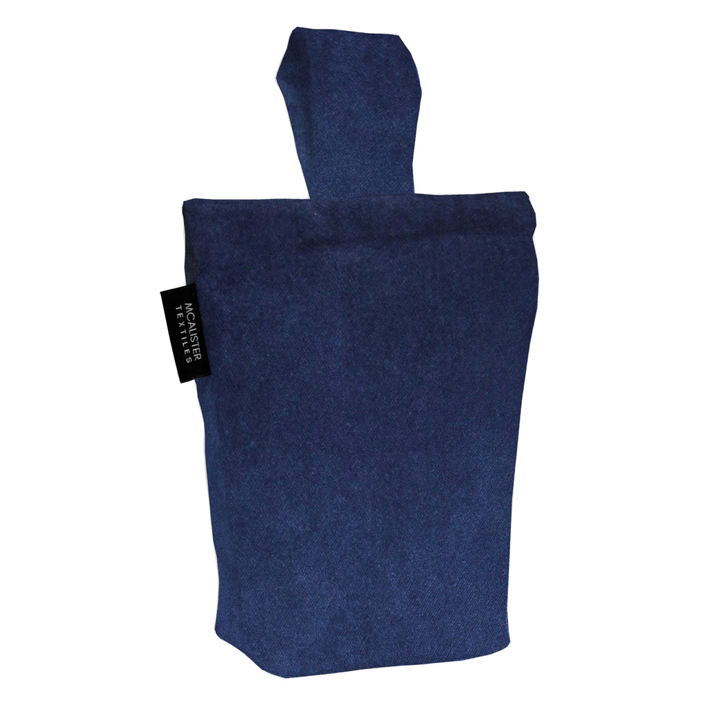 McAlister Textiles Matt Navy Blue Velvet Doorstop Doorstops