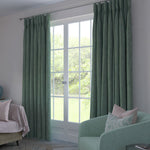 Load image into Gallery viewer, Plain Chenille Duck Egg Blue Curtains

