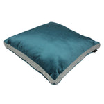 Load image into Gallery viewer, McAlister Textiles Skye Tweed and Velvet Insert Edge Cushion - Teal Cushions and Covers Supplied Filled 50cm x 50cm x 5cm 
