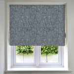 Load image into Gallery viewer, McAlister Textiles Harris Charcoal Grey and Blue Tweed Roman Blinds Roman Blinds Standard Lining 130cm x 200cm 
