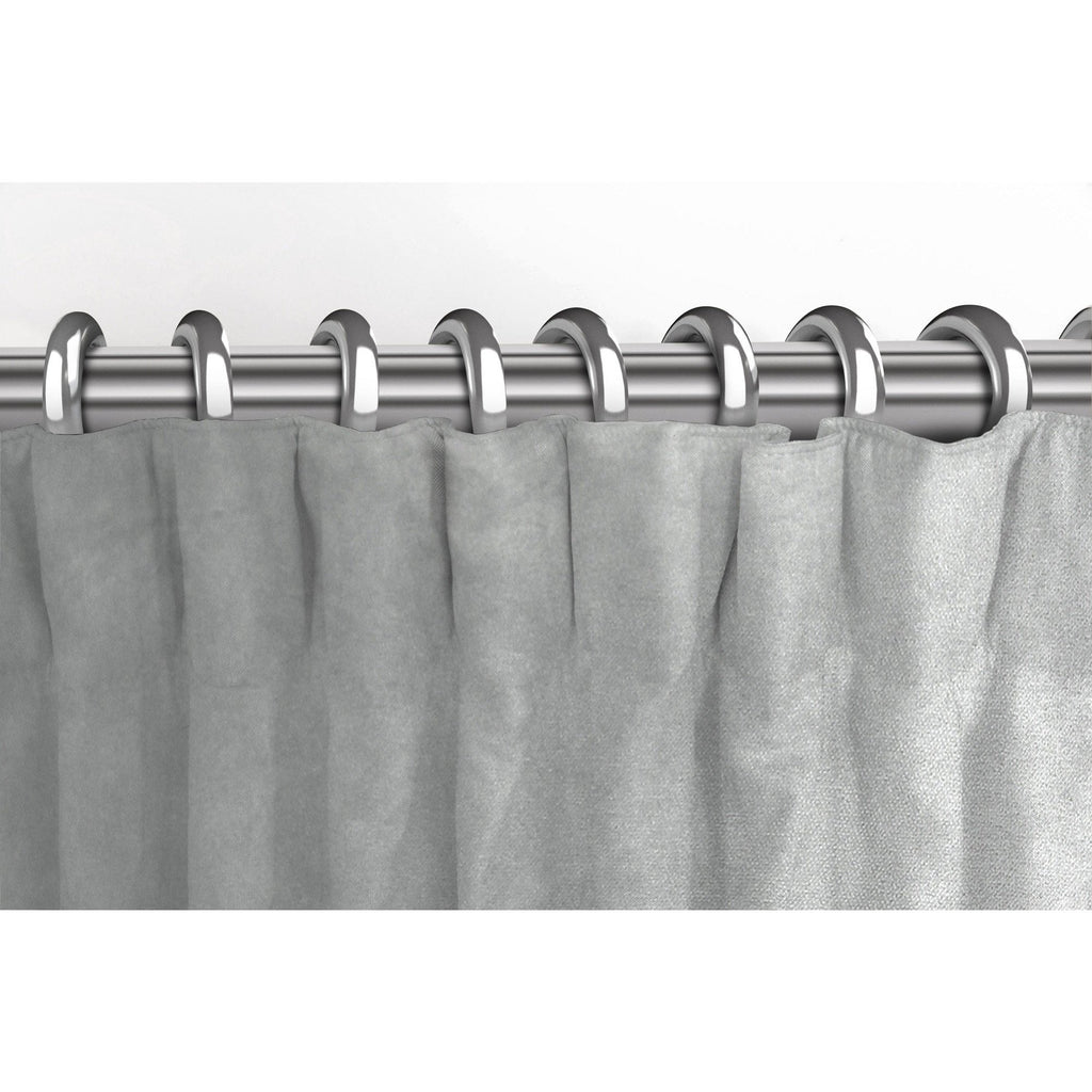 McAlister Textiles Matt Dove Grey Velvet Curtains Tailored Curtains 