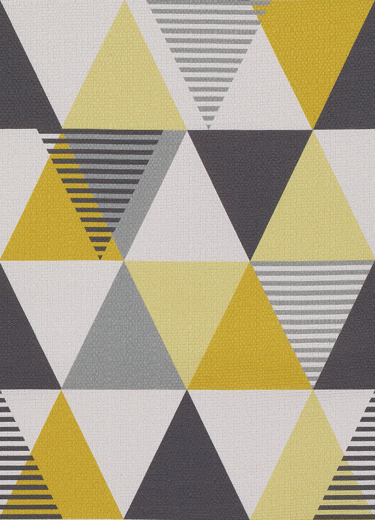 McAlister Textiles Vita Ochre Yellow and Grey FR Curtains Tailored Curtains 