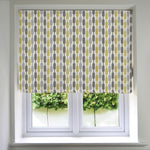 Load image into Gallery viewer, McAlister Textiles Lotta Yellow + Grey Roman Blind Roman Blinds Standard Lining 130cm x 200cm 
