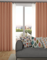 Load image into Gallery viewer, Elva Geometric Burnt Orange Curtains

