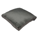 Load image into Gallery viewer, McAlister Textiles Lewis Tweed and Velvet Insert Edge Cushion Grey Heather and Charcoal Cushions and Covers Supplied Filled 50cm x 50cm x 5cm 
