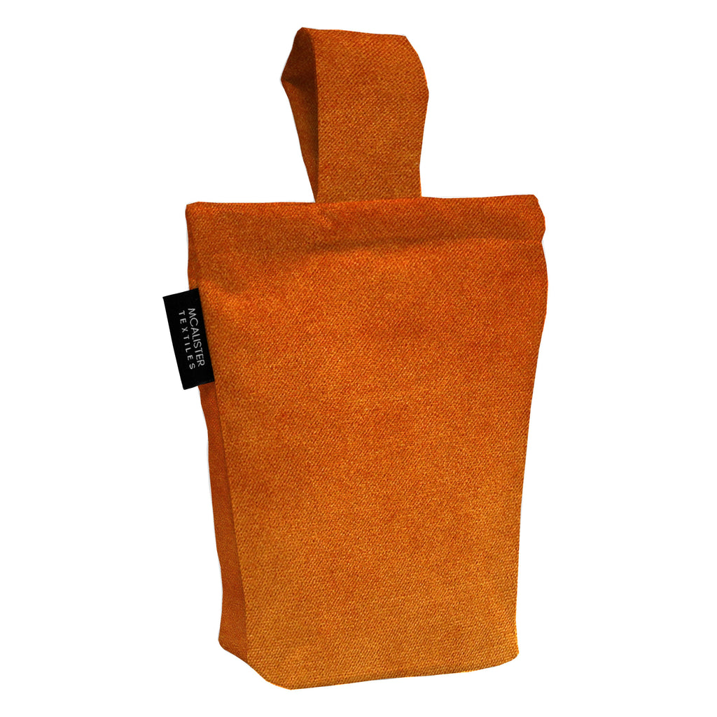 McAlister Textiles Matt Burnt Orange Velvet Doorstop Doorstops 