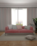 Load image into Gallery viewer, Lotta Blush Pink + Grey Curtains
