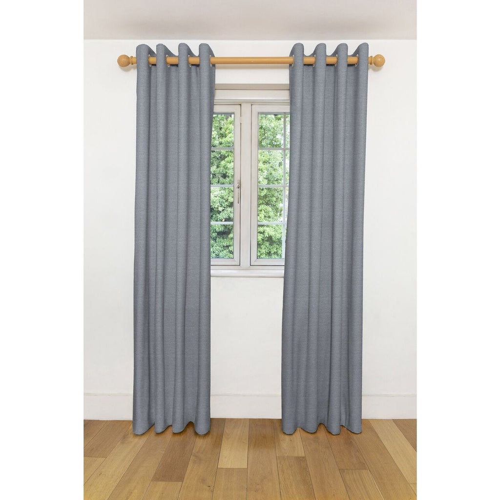 McAlister Textiles Herringbone Twill Black + White Curtains Tailored Curtains 116cm(w) x 182cm(d) (46" x 72") 