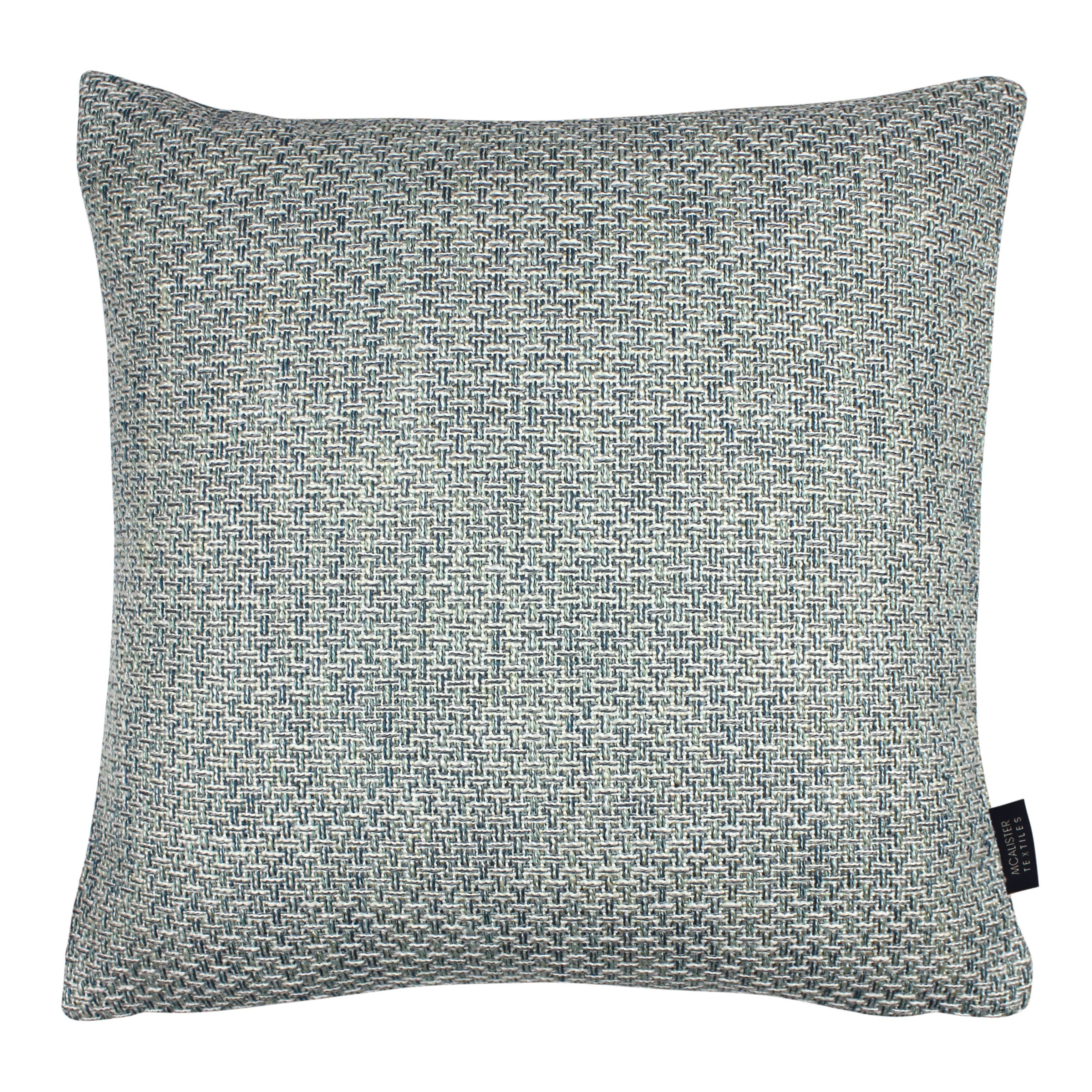 McAlister Textiles Skye Tweed Cushion - Teal Cushions and Covers Cover Only 43cm x 43cm 