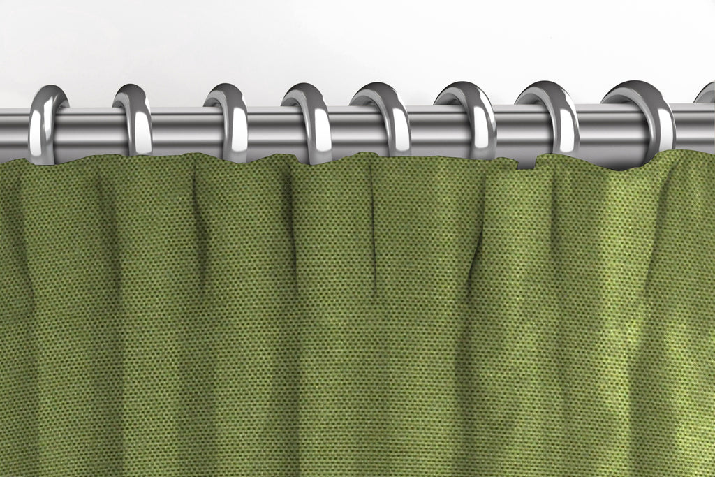 McAlister Textiles Panama Plain Fern Green Curtains Tailored Curtains 
