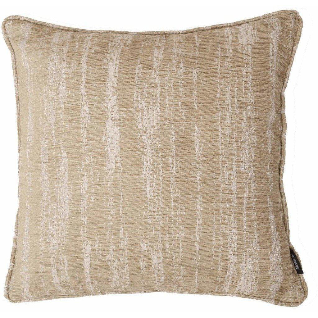 McAlister Textiles Textured Chenille Beige Cream Cushion Cushions and Covers Polyester Filler 49cm x 49cm 