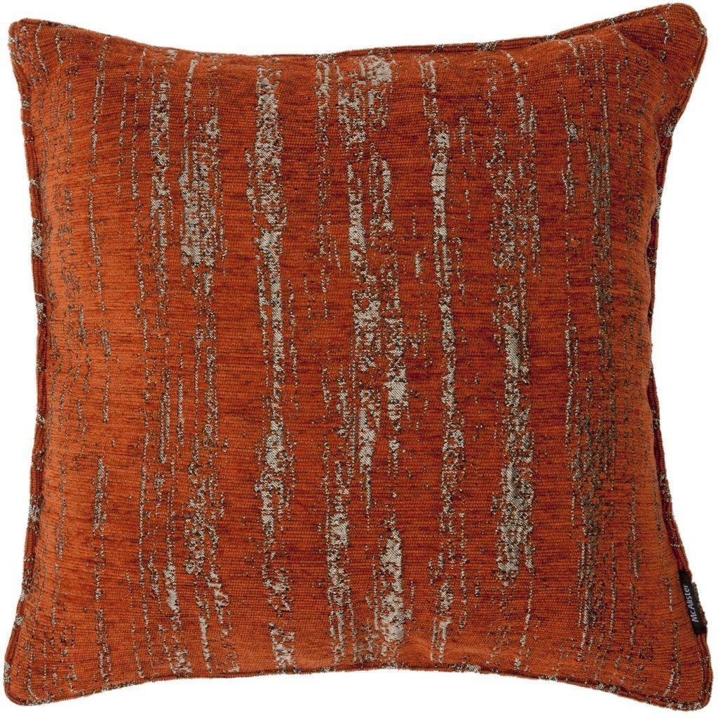 McAlister Textiles Textured Chenille Burnt Orange Cushion Cushions and Covers Polyester Filler 60cm x 60cm 