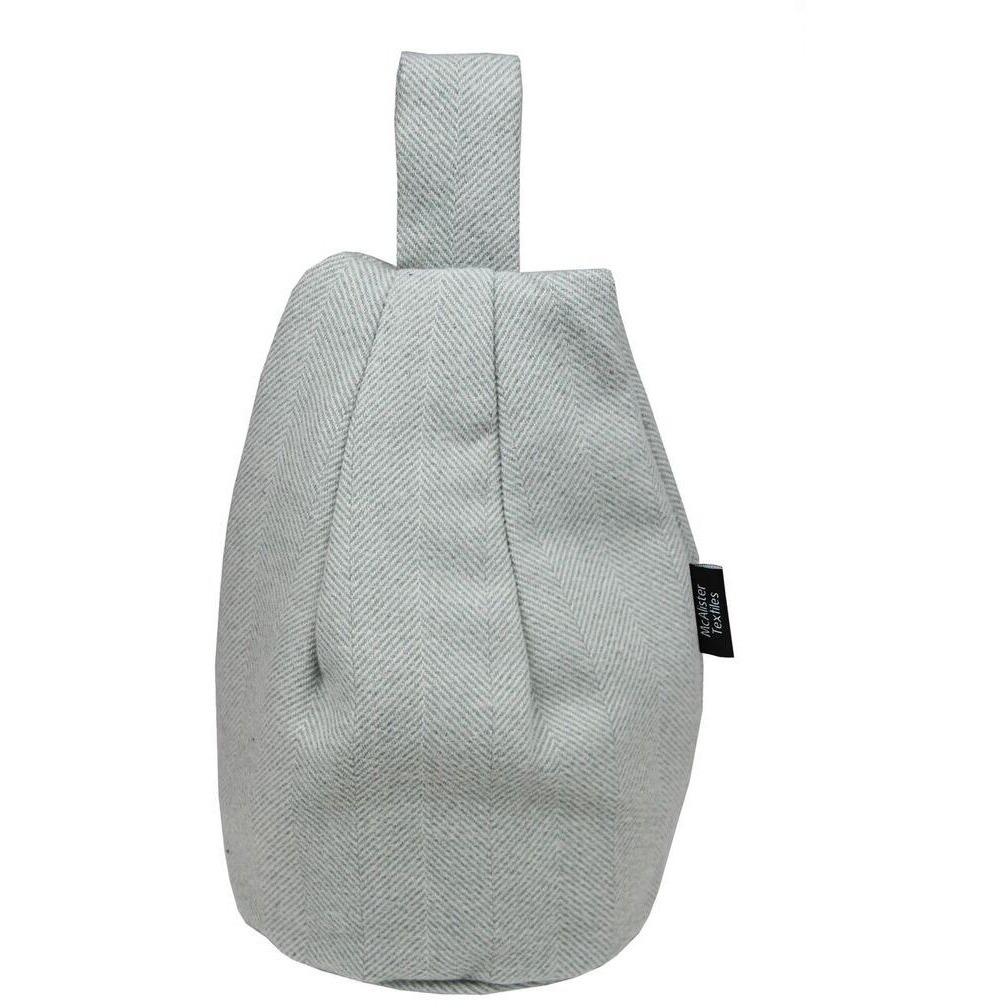 McAlister Textiles Herringbone Duck Egg Blue Tablet Stand Mini Bean Bag 