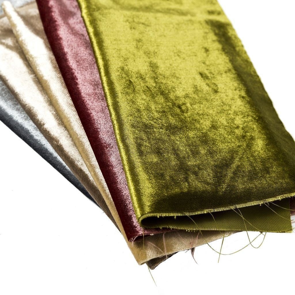 McAlister Textiles Beige Mink Crushed Velvet Roman Blind Roman Blinds 